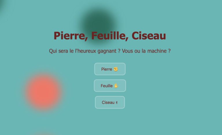 Pierre Feuille Ciseau — Jeu interactif en JavaScript