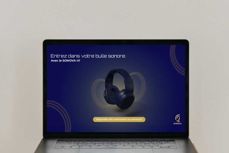 Visuel publicitaire 3D — Casque audio Sonova